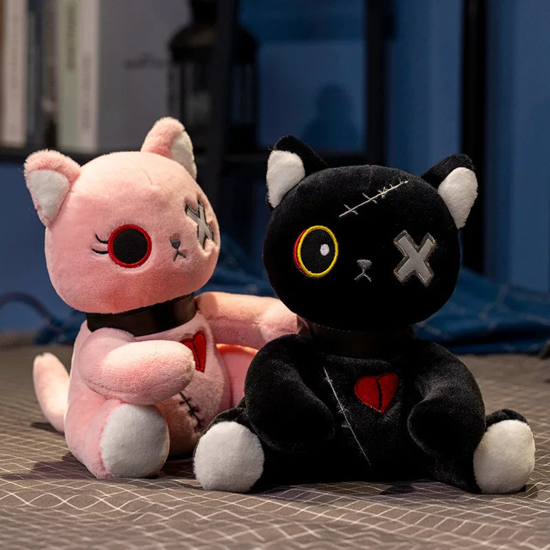 Goth Kitty Plushie Doll