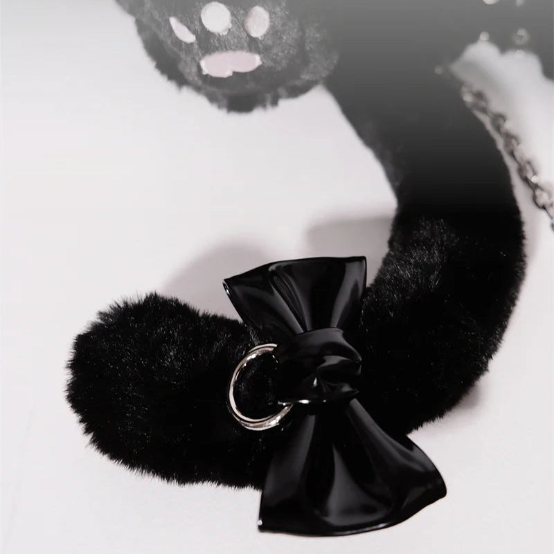 Custom Goth Kitty Plushie Backpack