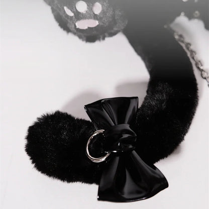 Custom Goth Kitty Plushie Backpack