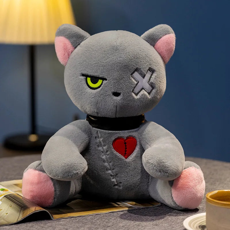 Goth Kitty Plushie Doll