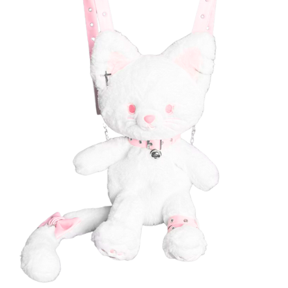 Custom Goth Kitty Plushie Backpack