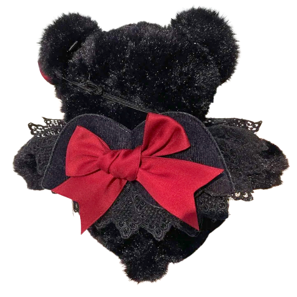 Goth Teddy Bear Plushie Purse