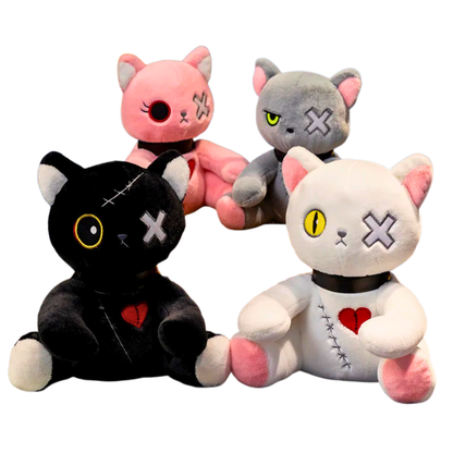 Goth Kitty Plushie Doll