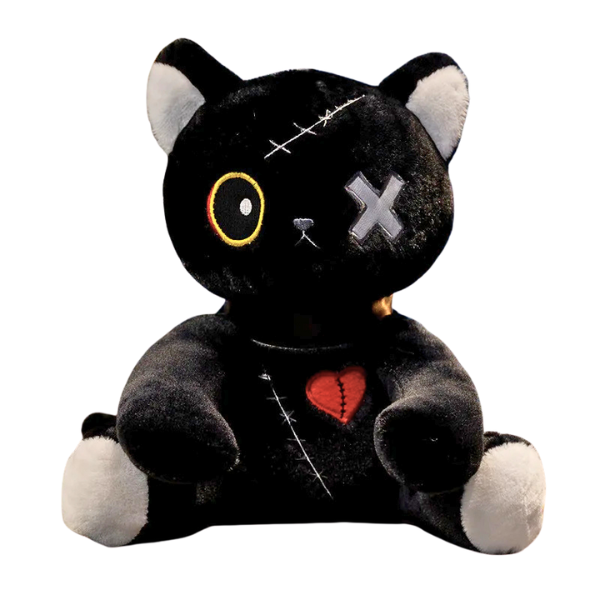 Goth Kitty Plushie Doll