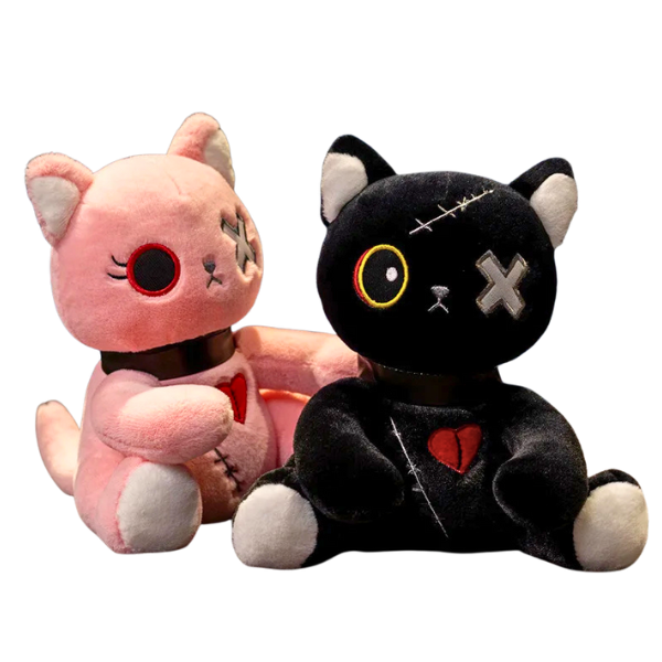 Goth Kitty Plushie Doll