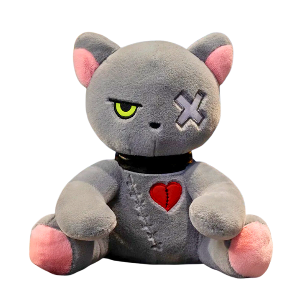 Goth Kitty Plushie Doll