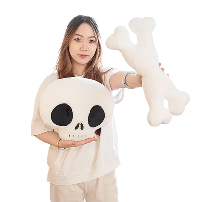 Skull and Bones Plushie Pillow