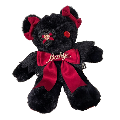 Goth Teddy Bear Plushie Purse