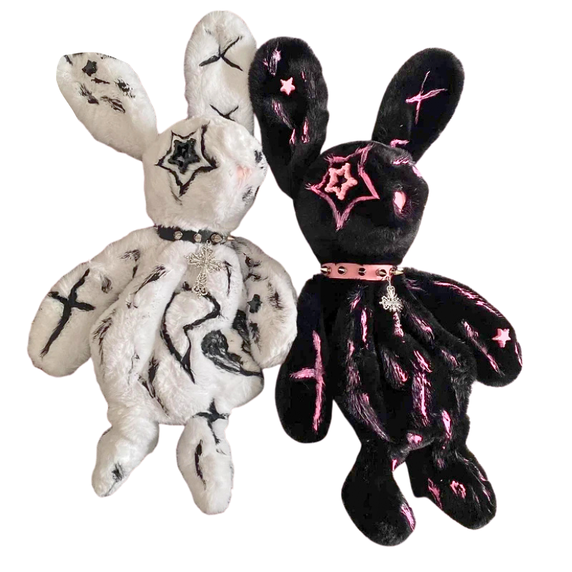 Punk Rock Bunny Plushie Backpack