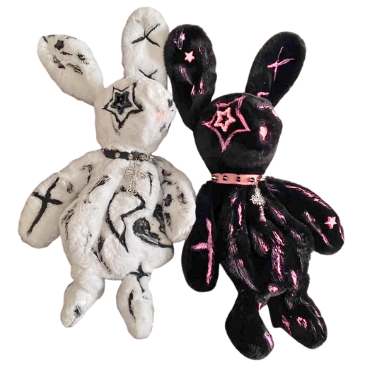 Punk Rock Bunny Plushie Backpack