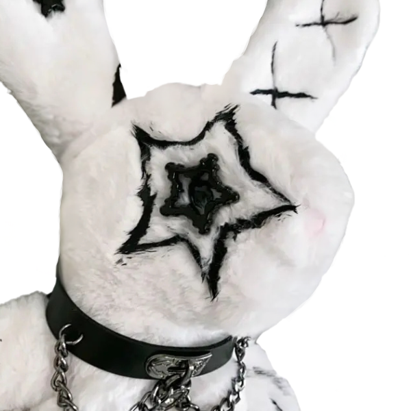 Punk Rock Bunny Plushie Backpack