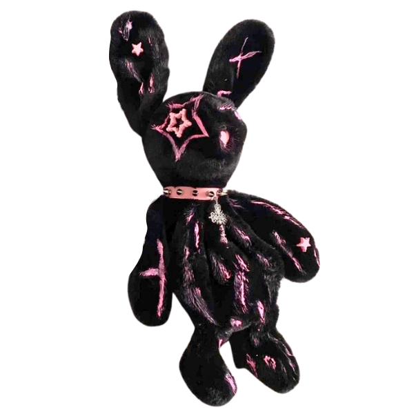 Punk Rock Bunny Plushie Backpack