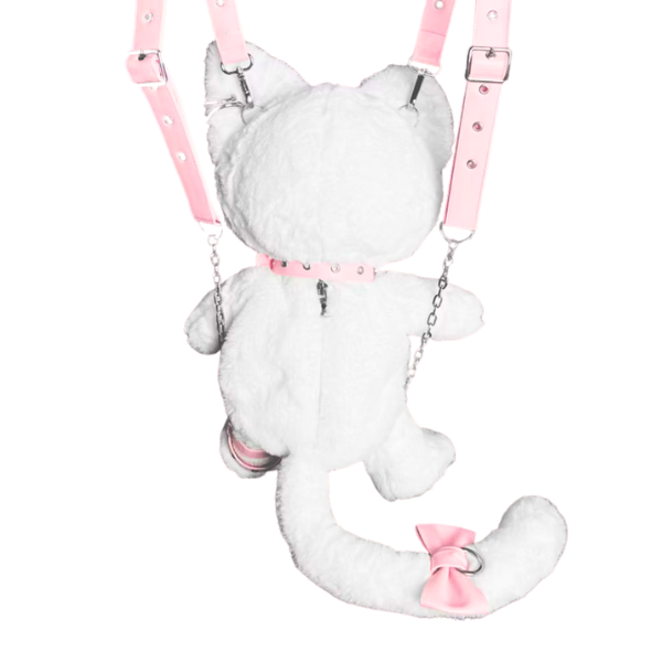 Custom Goth Kitty Plushie Backpack