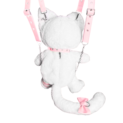 Custom Goth Kitty Plushie Backpack