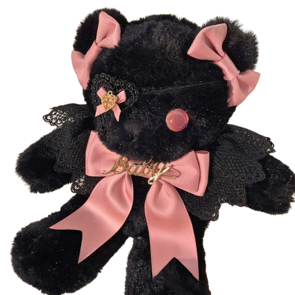 Goth Teddy Bear Plushie Purse