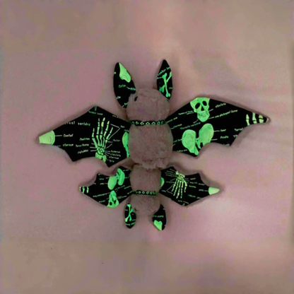Glow in the Dark Goth Bat Plushie