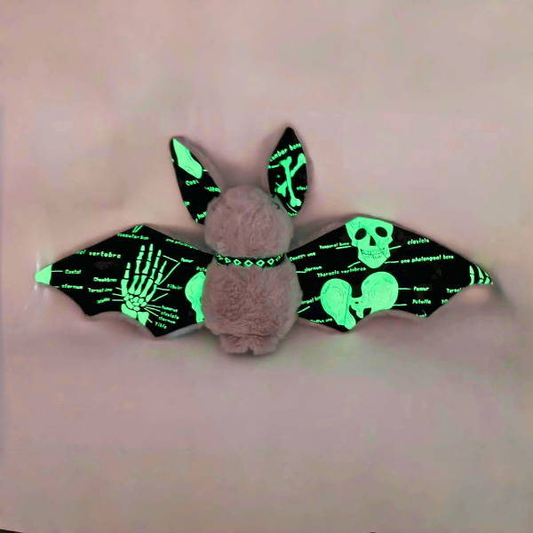 Glow in the Dark Goth Bat Plushie