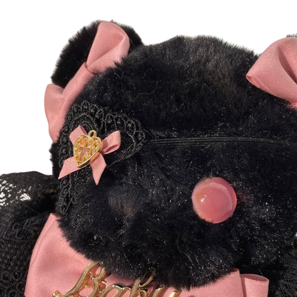 Goth Teddy Bear Plushie Purse