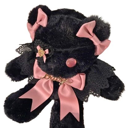 Goth Teddy Bear Plushie Purse